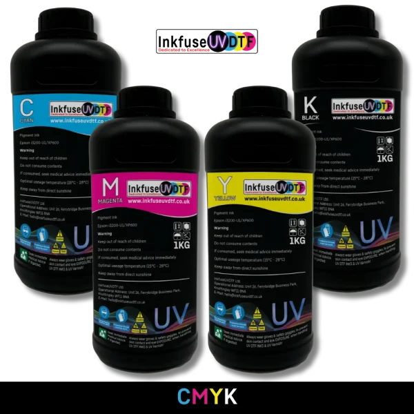 InkfuseUVDTF CMYK Inks