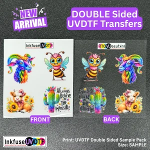 InkfuseUVDTF Double Sided transfer Sample Pack